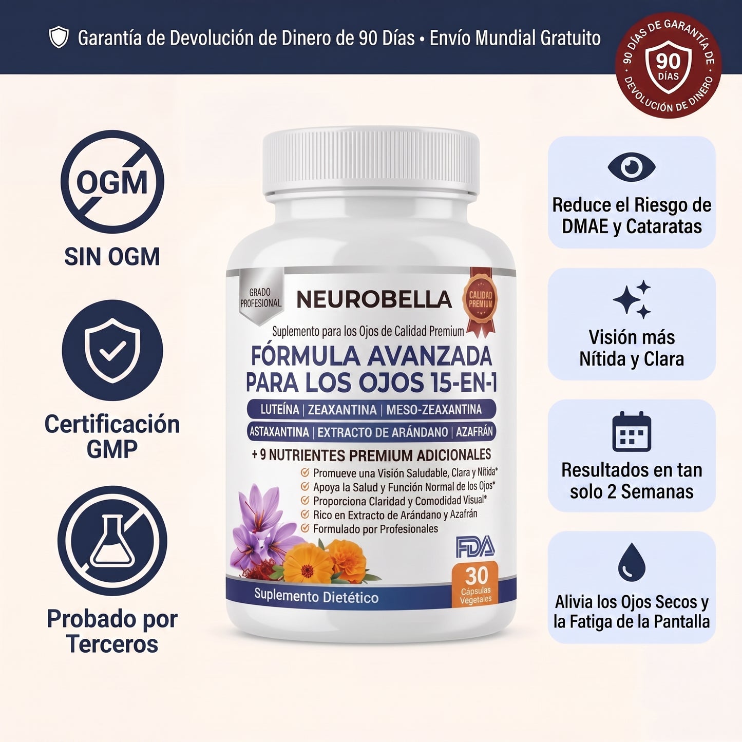 Neurobella: Fórmula avanzada 15 en 1 para la vista
